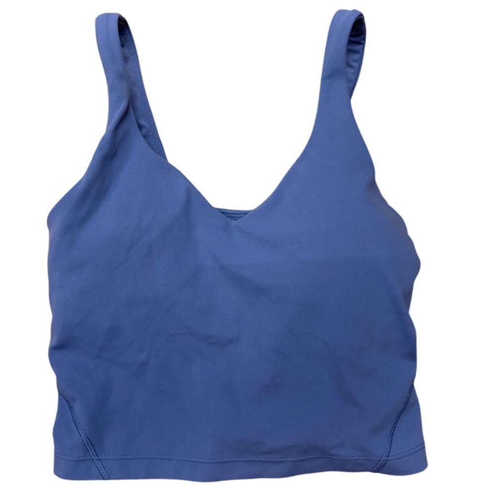 Lululemon Align Tank Top Periwinkle Blue V-Neck Cropped Yoga Bra Small
